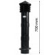 Ventilation slot fi 110 pipe/rosette L BLACK