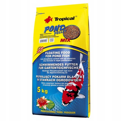  Tropical Pond Pellet Mix S Fish Food 5 kg 50 l