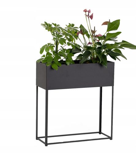  Palazzo Decor Flowerpot 55 cm x 21 x 60 cm White Metal