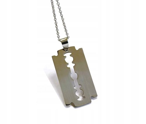  NECKLACE, PENDANT, PENDANT, SILVER RAZOR BLADE