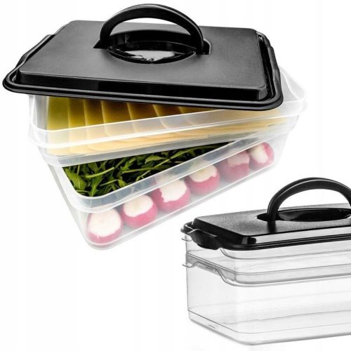 Food Container Double Food Organizer for the Refrigerator