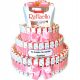  3-tier cake with Kinder and Raffaello chocolates + Name