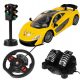  RC car, remote control, steering wheel, pedals