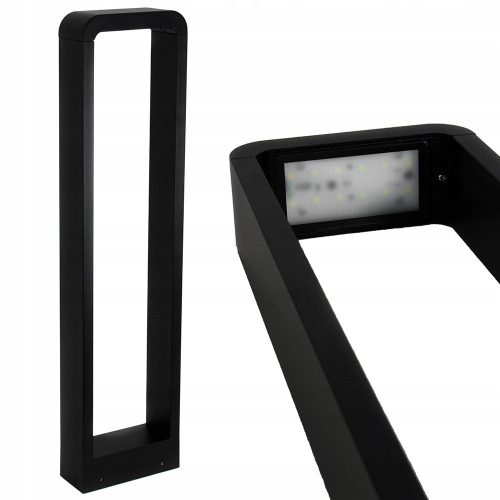 Light Poles, Garden Rectangular SuperLED light pole with integrated LED source, 80 cm, black