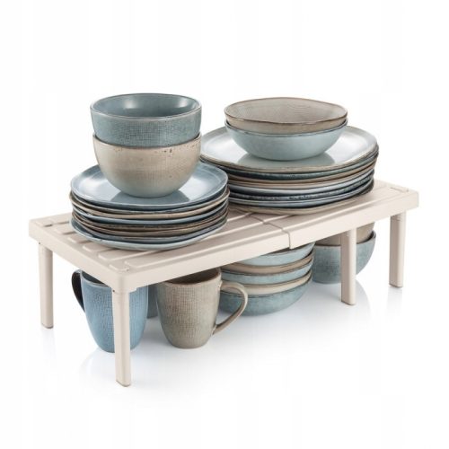  Adjustable shelf for dishes for the kitchen cabinet