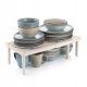  Adjustable shelf for dishes for the kitchen cabinet