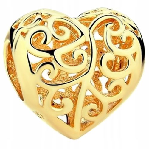  Charms gold Heart Openwork Heart silver 925