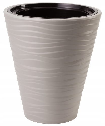  Form-Plastic flowerpot 30 cm x 30 x 33.5 cm diameter 30 cm plastic in the colors grey and silver