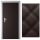 Gockowiak quilted door padding 110 x 213 cm, brown tones