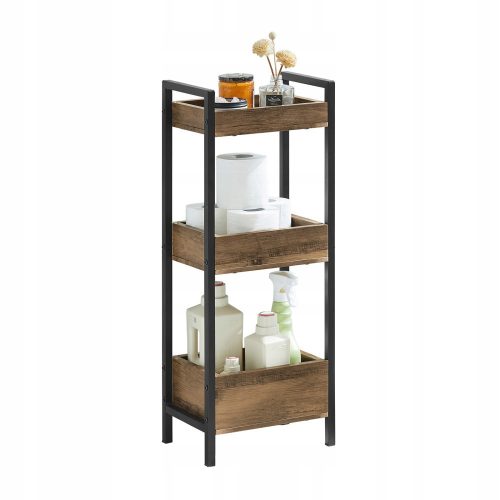  SoBuy bathroom shelf, dark beech, 20 x 28 x 74 cm