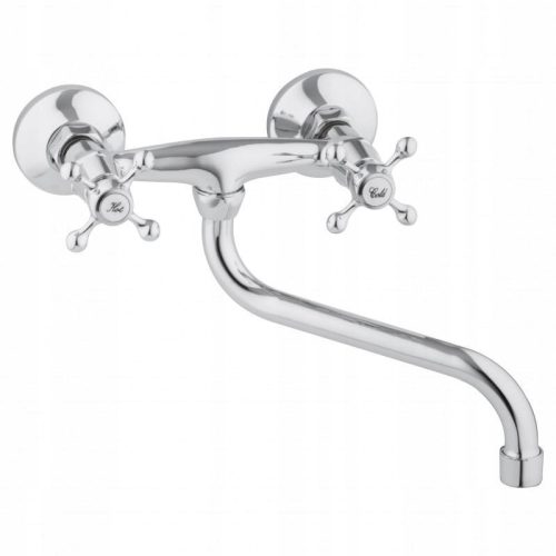 Yoka Home BZ.RAPA-CHR wall-mounted kitchen faucet, silver