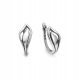  Silver earrings, smooth, semi-circular, pr.925, small