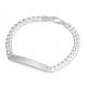  Silver men's bracelet with a 21 cm plate