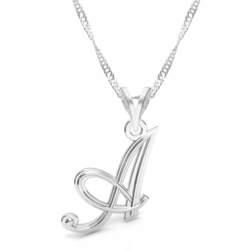  Chain silver necklace 925 Letter Letter A