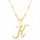  Chain gold necklace 925 Letter Letter K