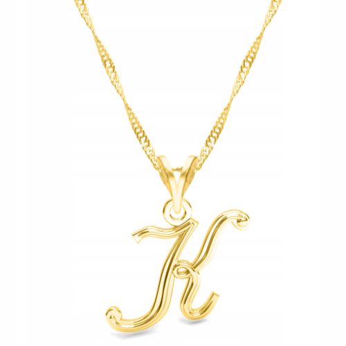  Chain gold necklace 925 Letter Letter K