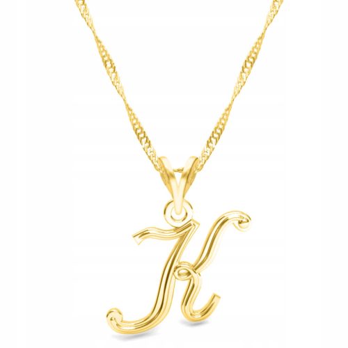  Chain gold necklace 925 Letter Letter K