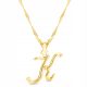  Chain gold necklace 925 Letter Letter K