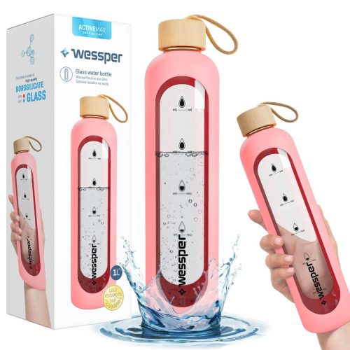 Bottles, water bottles and lunch boxes Wessper bottle pink 1000 ml