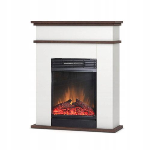 Freestanding fireplace with heating function, electric Warmtec, white, 1400 W, 70 x 85 x 23 cm