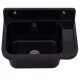 Brado Single Bowl Sink, Utility Compartment, Small, Beige, Beige Composite Polypropylene