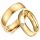  CLASSIC GOLD WEDDING RINGS 316L STEEL + ZIRCONIA