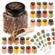  24x JARS for spices + 75x stickers