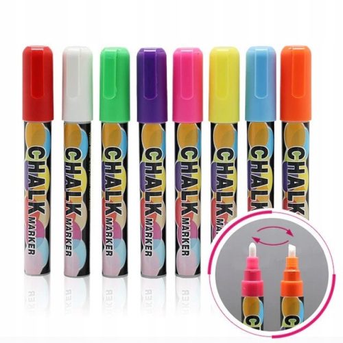  Chalk markers for glass boards 8 pieces 6 mm (C026)