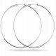  Silver Hoop Earrings Large 70 mm