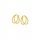  Gold plated hoop earrings ANIA KRUK gold twisted double 2 cm brass