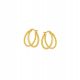  Gold plated hoop earrings ANIA KRUK gold twisted double 2 cm brass