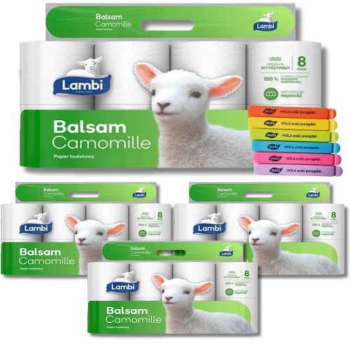  Toilet paper with Lambi scent, 8 pieces.