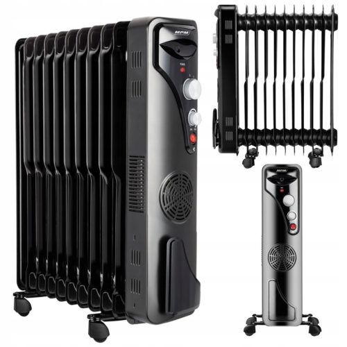  Black electric oil radiator MPM MUG-21