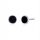  ORNAMO Black Classic Circle Earrings 925