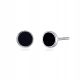  ORNAMO Black Classic Circle Earrings 925