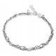  Silver bracelet interwoven with zircons 925