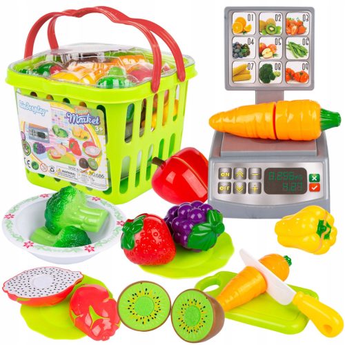  Kinderplay KP6853 multi-coloured basket with accessories