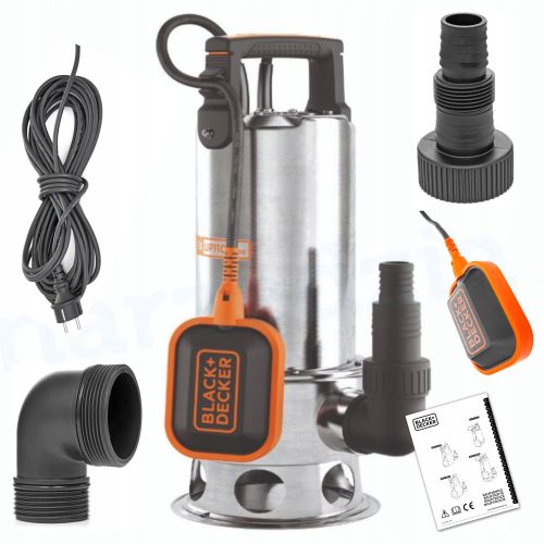 Garden irrigation pump - Black&Decker submersible pump 1100 W 16500 l/h