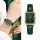  FASHIONABLE Women's Watch Green Leather Strap