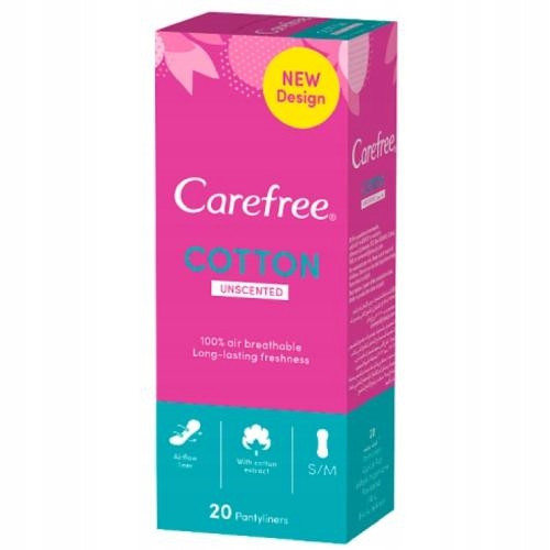  Carefree Cotton Panty Liners 1 pack - 20pcs