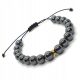  BRACELET Stones String Hematite Graphite