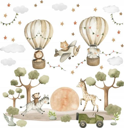 Decorative Wall Stickers Wall Stickers for Children Safari Animals