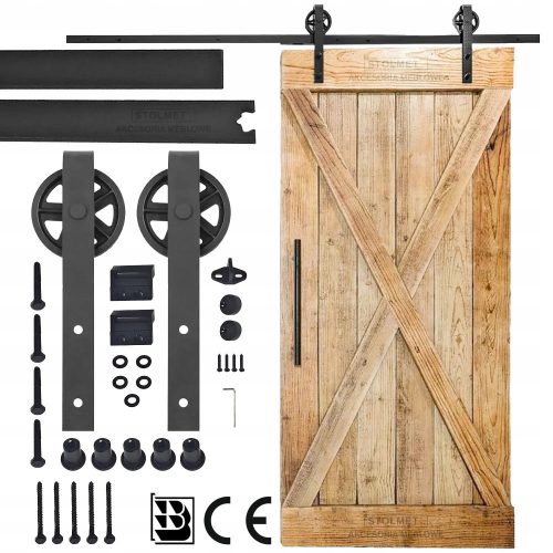 Wall sliding door system 100 cm Stolmet 2 m