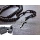 ROSARY NECKLACE WITH PAPAL CROSS