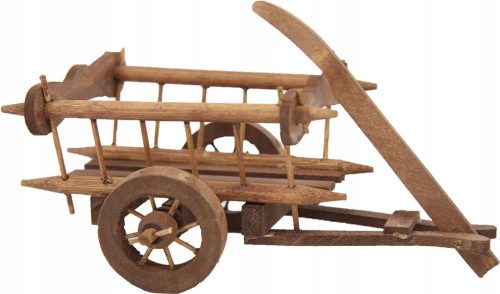  Wooden ox cart for the Christmas crib, 15 cm long - Z1003