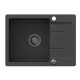 Royal Sanitary single-bowl sink, black granite