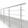 Stainless steel balustrade, side mounting, 2.5 m, 4 x Ø12