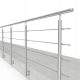 Stainless steel balustrade, side mounting, 2.5 m, 4 x Ø12