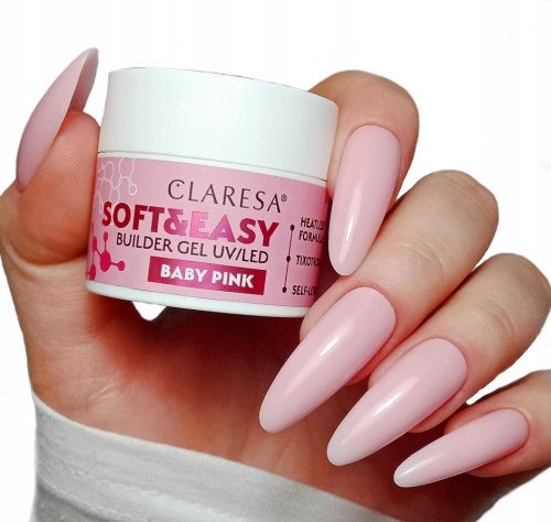  CLARESA SOFT & EASY BUILDING GEL WITH TIXOTROPY BABY PINK 12G