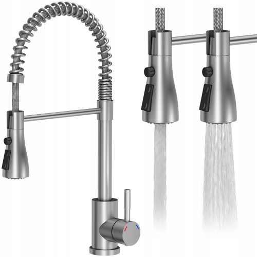 myQ CONGO floor-standing kitchen faucet, grey